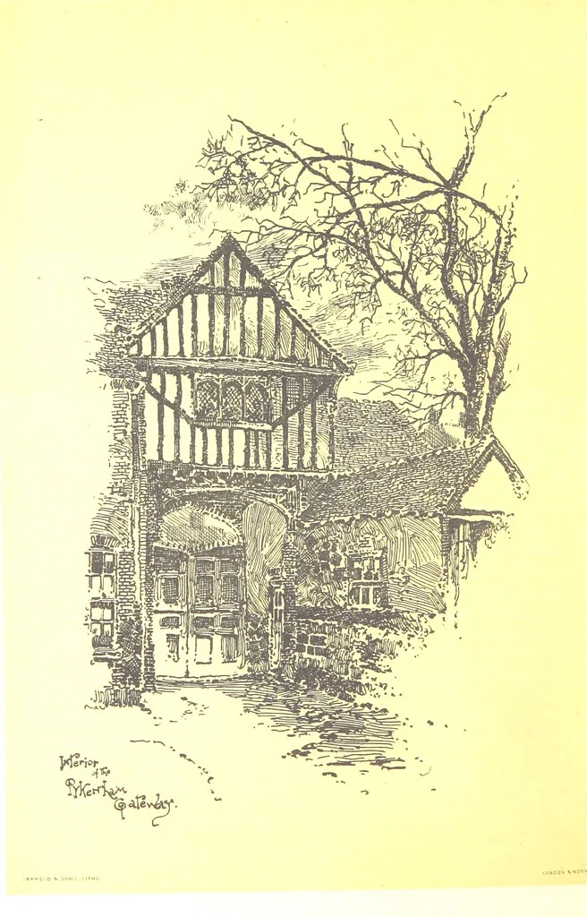 An illustration from In and about ancient Ipswich: illustrating the origin and growth of an old English historic town ... With ... illustrations drawn by P. E. Stimpson, 1888, leaf 184