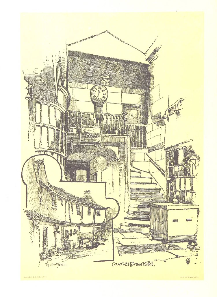 An illustration from In and about ancient Ipswich: illustrating the origin and growth of an old English historic town ... With ... illustrations drawn by P. E. Stimpson, 1888, leaf 198