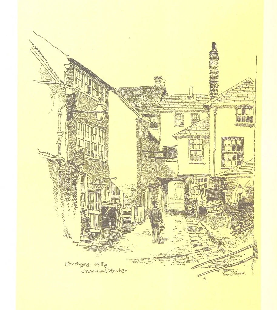An illustration from In and about ancient Ipswich: illustrating the origin and growth of an old English historic town ... With ... illustrations drawn by P. E. Stimpson, 1888, leaf 210