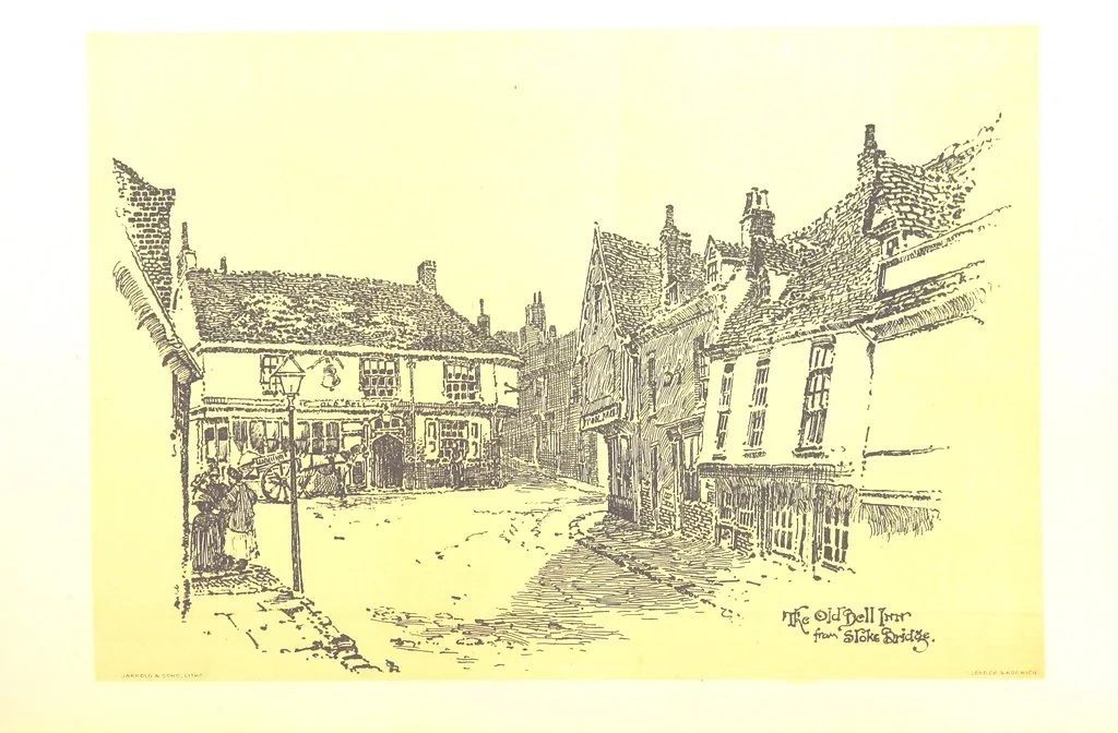 An illustration from In and about ancient Ipswich: illustrating the origin and growth of an old English historic town ... With ... illustrations drawn by P. E. Stimpson, 1888, leaf 232