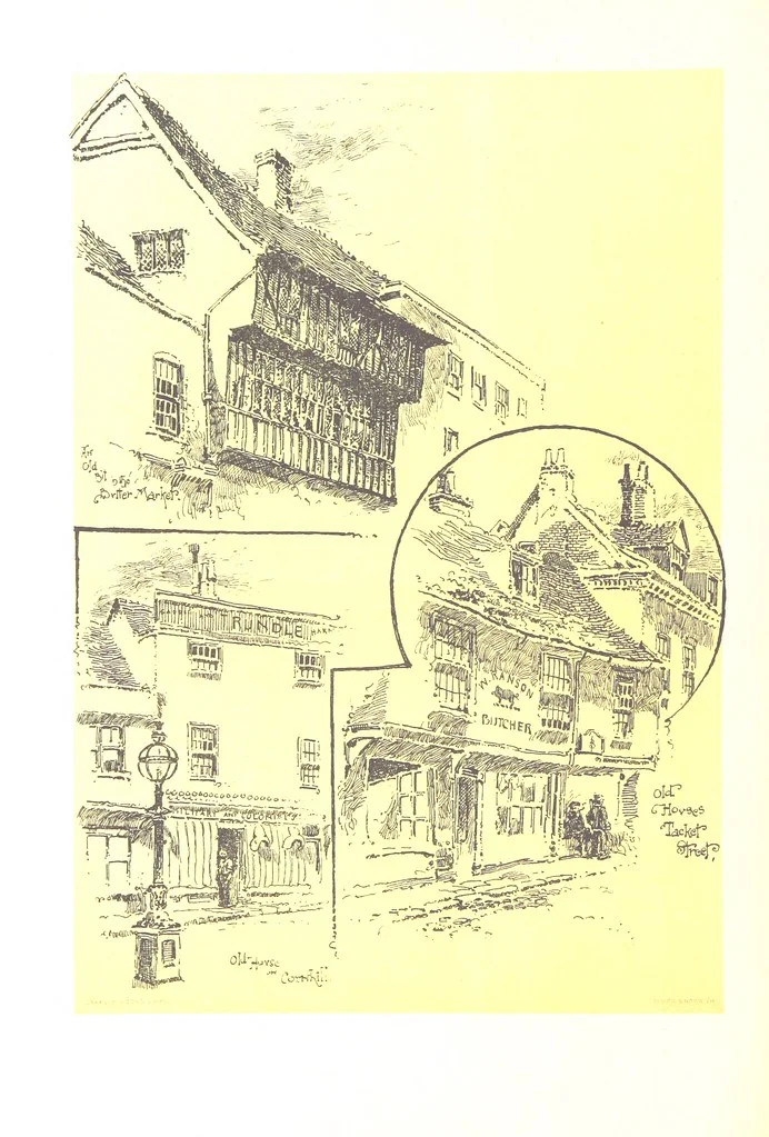 An illustration from In and about ancient Ipswich: illustrating the origin and growth of an old English historic town ... With ... illustrations drawn by P. E. Stimpson, 1888, leaf 46