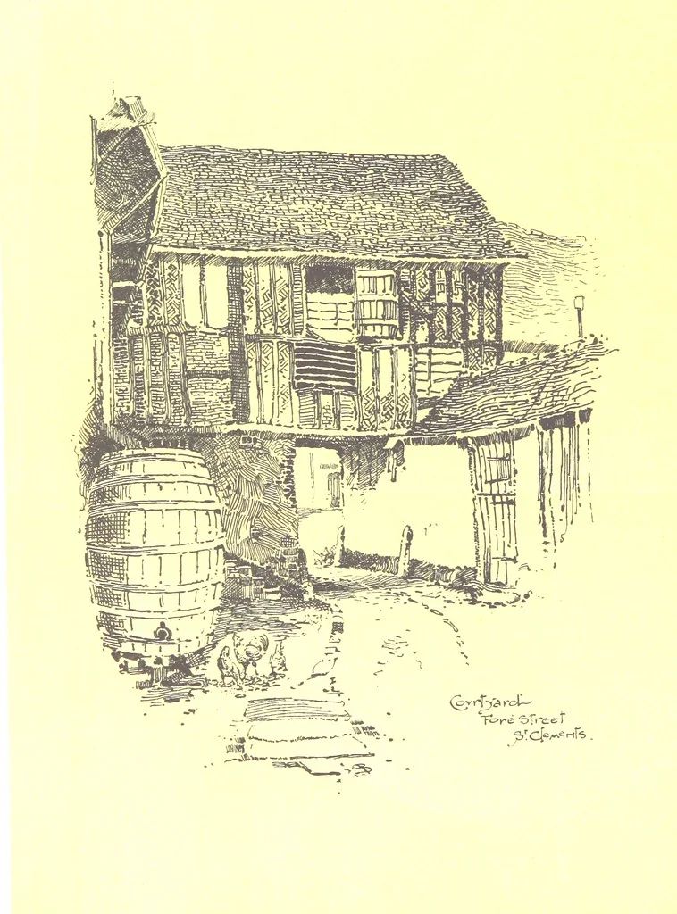 An illustration from In and about ancient Ipswich: illustrating the origin and growth of an old English historic town ... With ... illustrations drawn by P. E. Stimpson, 1888, leaf 58