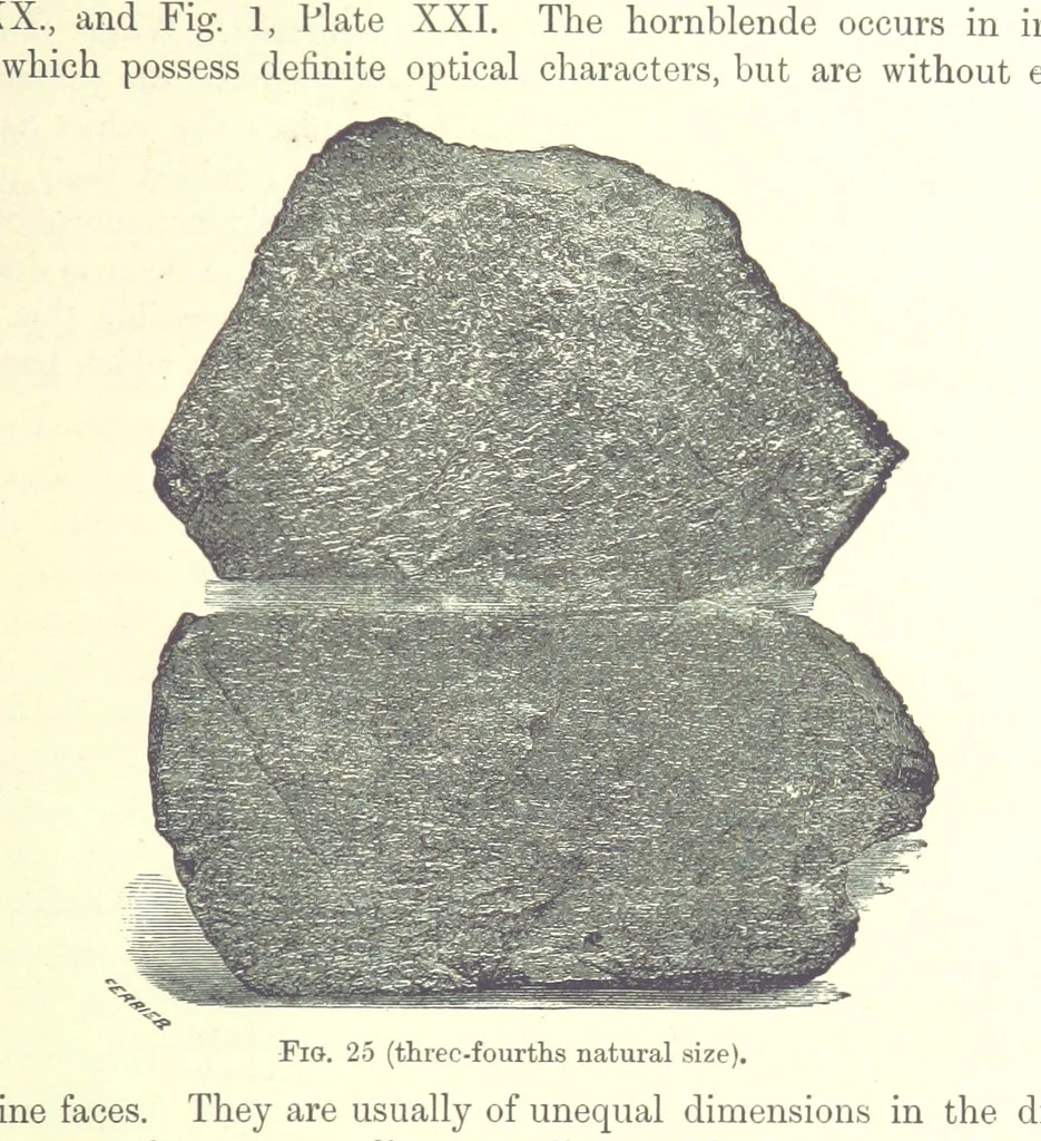An illustration from British Petrography: with special reference to the igneous rocks. With ... plates. (Glossary of terms used in describing Rocks By F. H. Hatch.), 1888, leaf 213