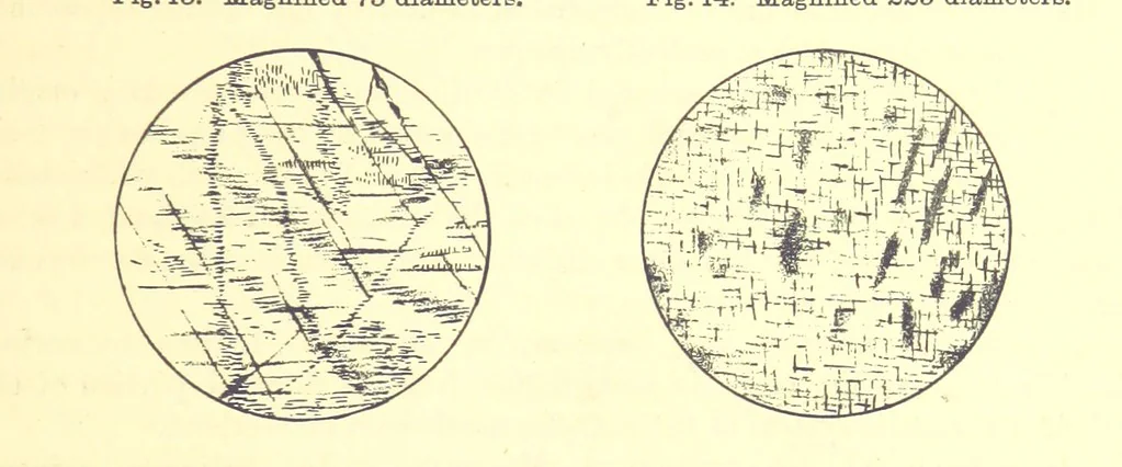 An illustration from British Petrography: with special reference to the igneous rocks. With ... plates. (Glossary of terms used in describing Rocks By F. H. Hatch.), 1888, leaf 43