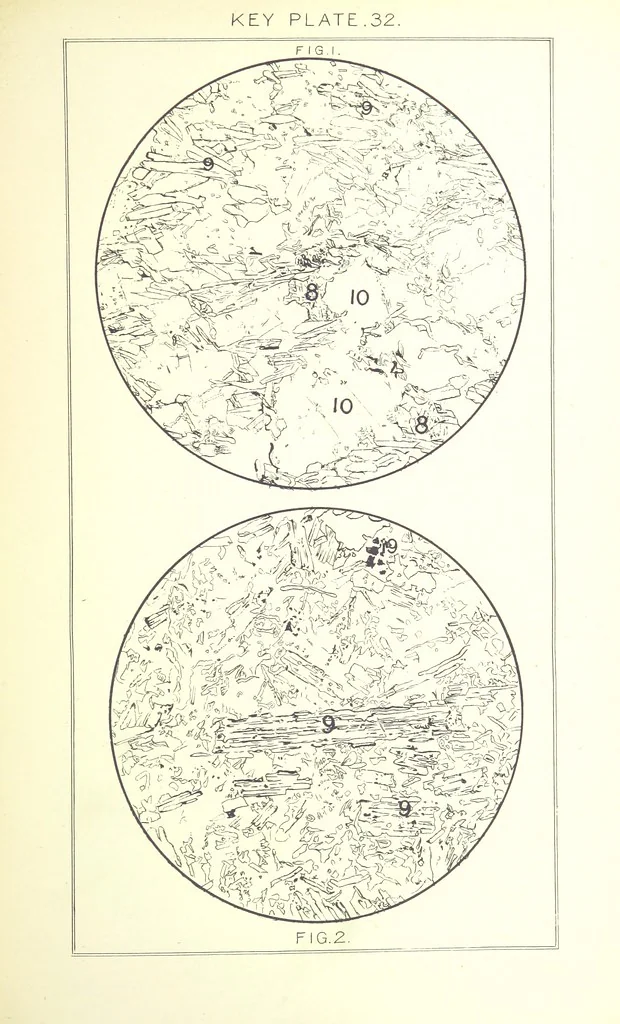 An illustration from British Petrography: with special reference to the igneous rocks. With ... plates. (Glossary of terms used in describing Rocks By F. H. Hatch.), 1888, leaf 589