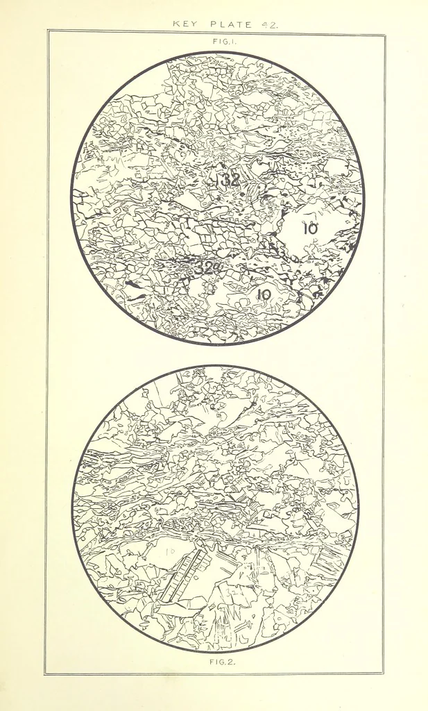 An illustration from British Petrography: with special reference to the igneous rocks. With ... plates. (Glossary of terms used in describing Rocks By F. H. Hatch.), 1888, leaf 629