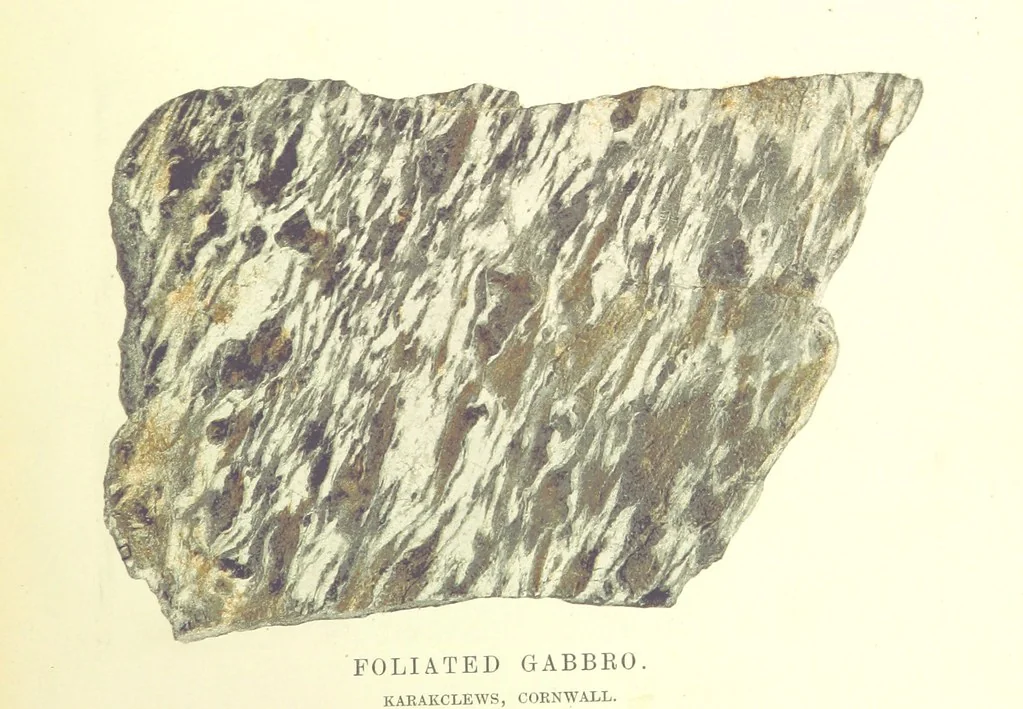 An illustration from British Petrography: with special reference to the igneous rocks. With ... plates. (Glossary of terms used in describing Rocks By F. H. Hatch.), 1888, leaf 633