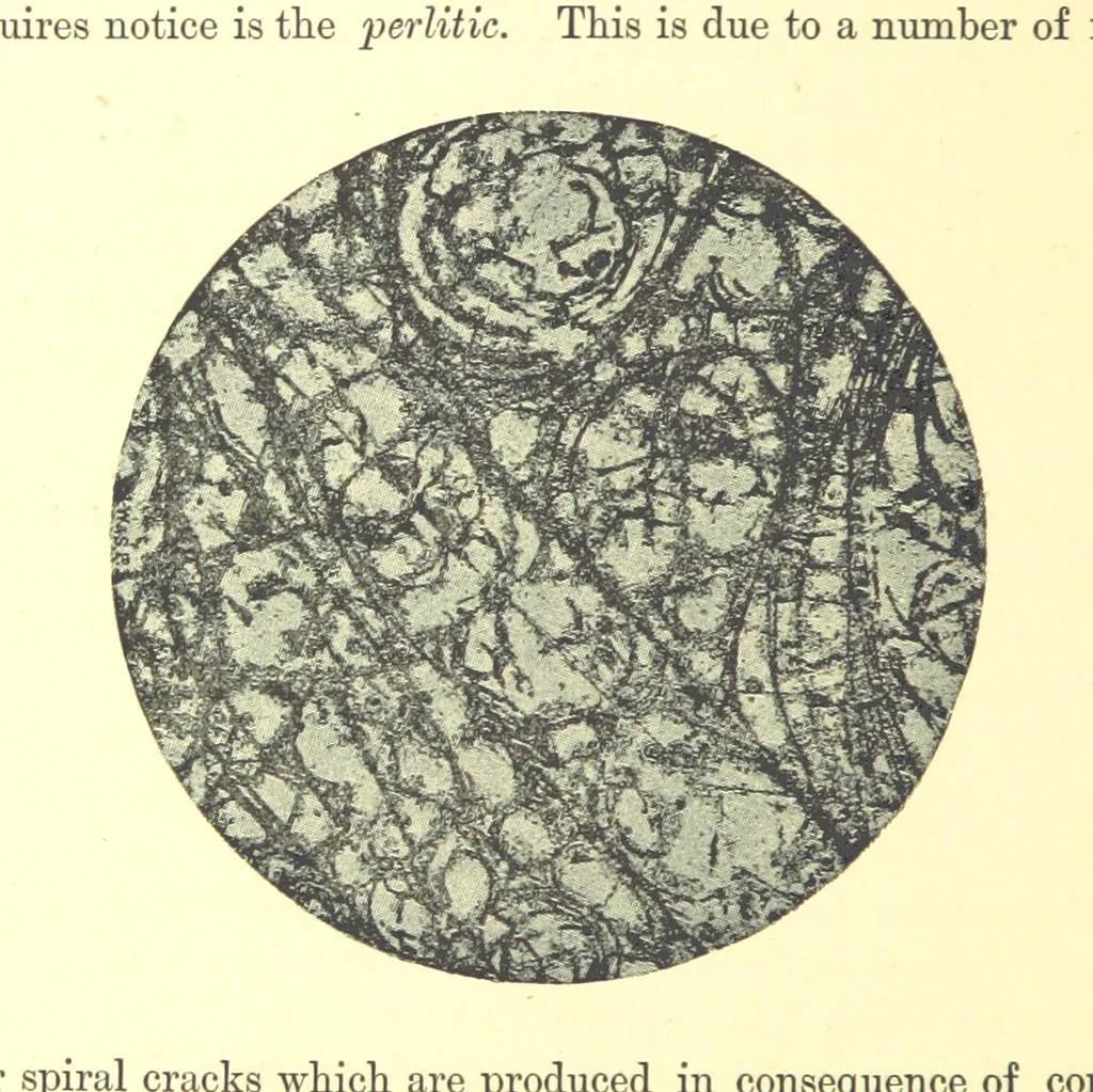 An illustration from British Petrography: with special reference to the igneous rocks. With ... plates. (Glossary of terms used in describing Rocks By F. H. Hatch.), 1888, leaf 74