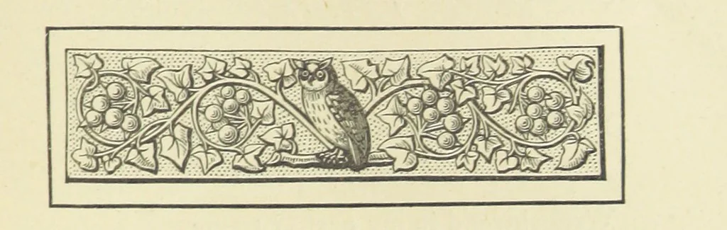 An illustration from The Works of Alfred Tennyson, 1877, leaf 185