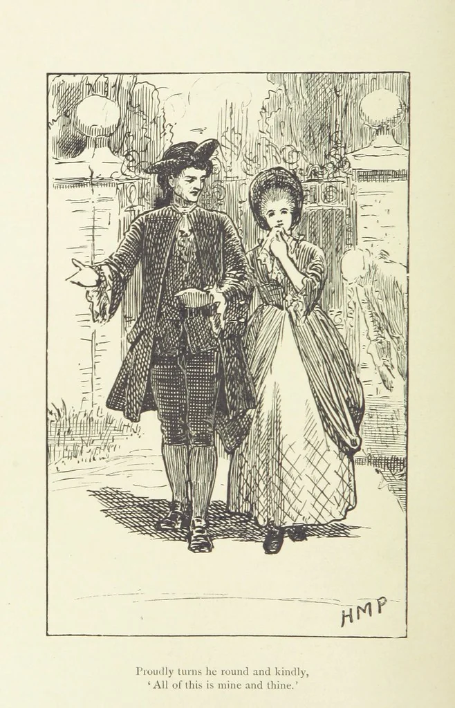 An illustration from The Works of Alfred Tennyson ... With portrait and ... illustrations, 1881, leaf 160