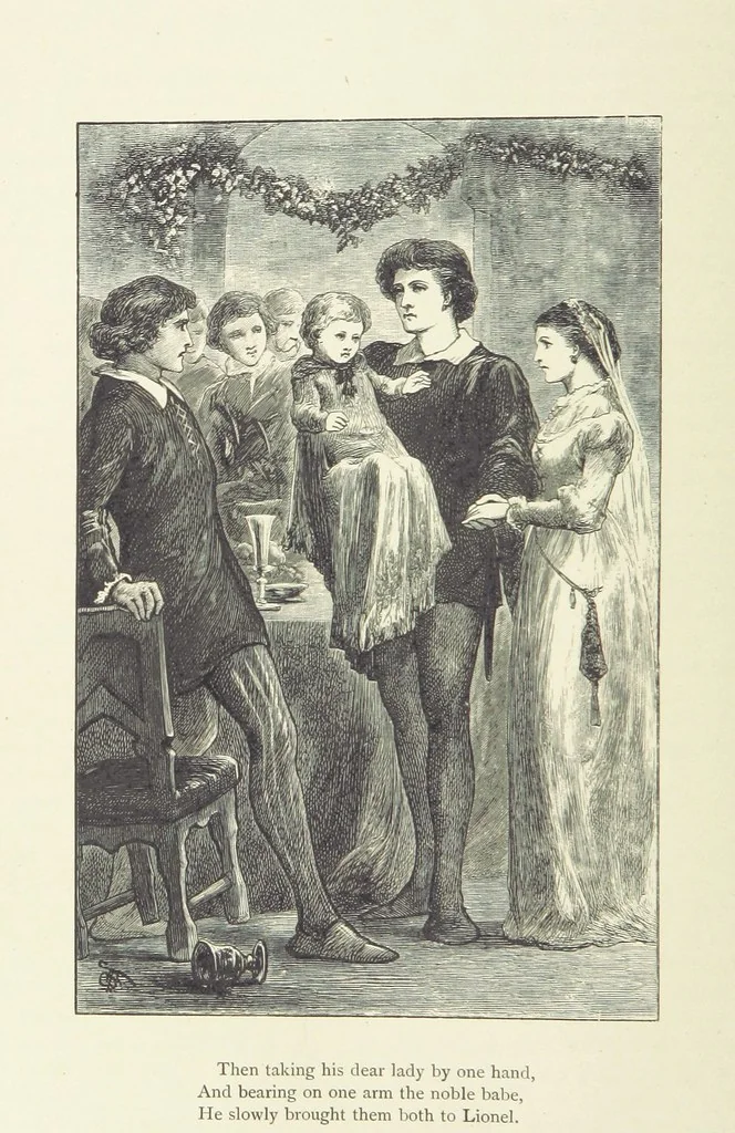 An illustration from The Works of Alfred Tennyson ... With portrait and ... illustrations, 1881, leaf 222