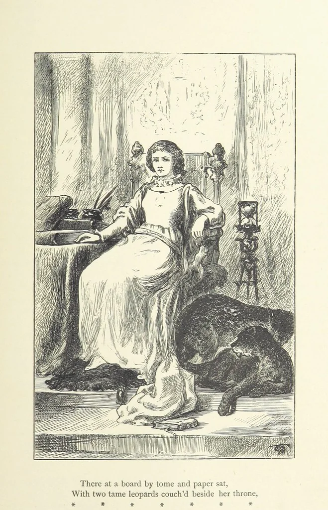 An illustration from The Works of Alfred Tennyson ... With portrait and ... illustrations, 1881, leaf 239