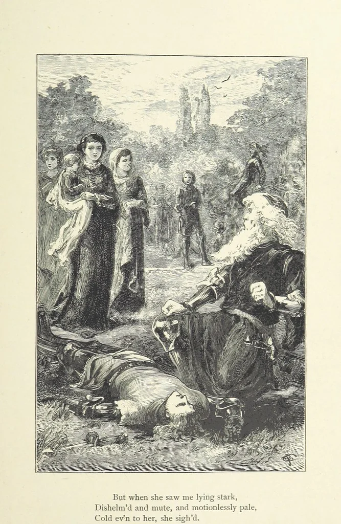 An illustration from The Works of Alfred Tennyson ... With portrait and ... illustrations, 1881, leaf 279