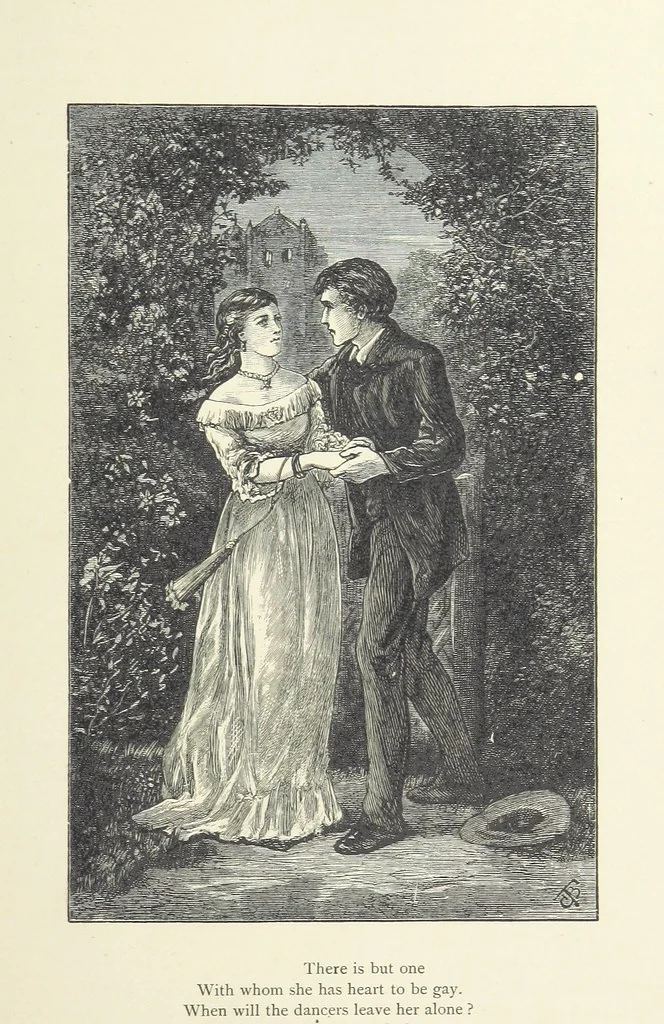 An illustration from The Works of Alfred Tennyson ... With portrait and ... illustrations, 1881, leaf 391
