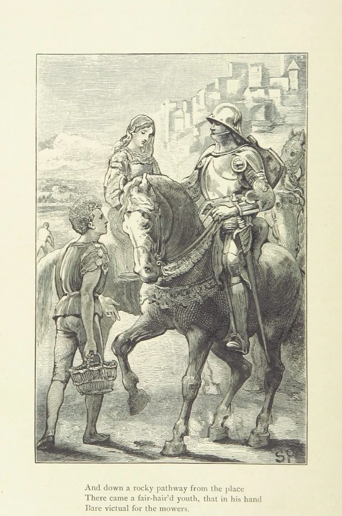 An illustration from The Works of Alfred Tennyson ... With portrait and ... illustrations, 1881, leaf 460