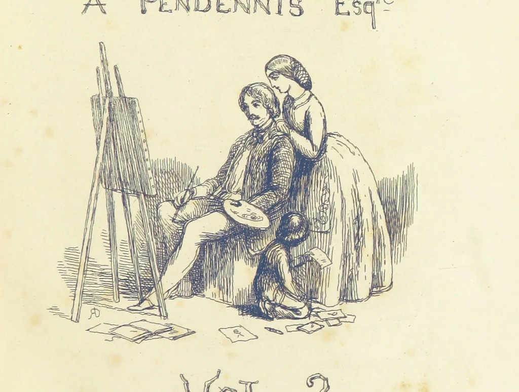 An illustration from The Works of William Makepeace Thackeray. [Library Edition, 1869, leaf 11