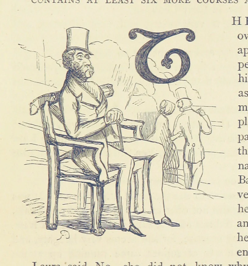 An illustration from The Works of William Makepeace Thackeray. [Library Edition, 1869, leaf 159