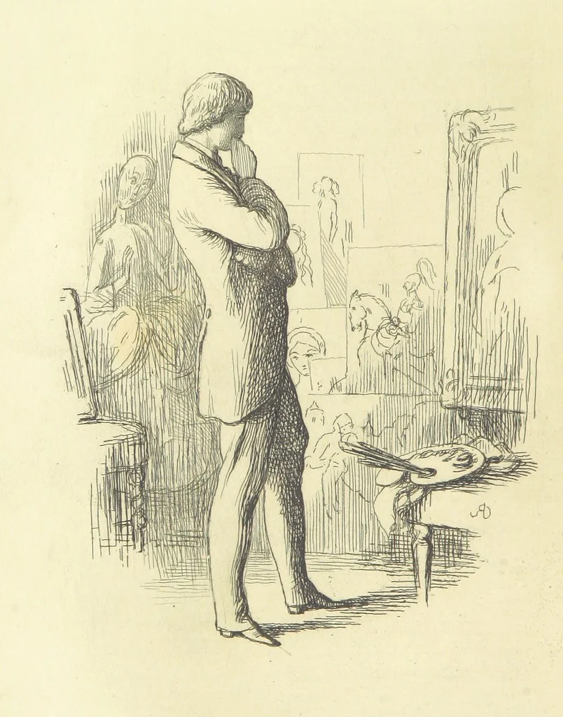 An illustration from The Works of William Makepeace Thackeray. [Library Edition, 1869, leaf 172