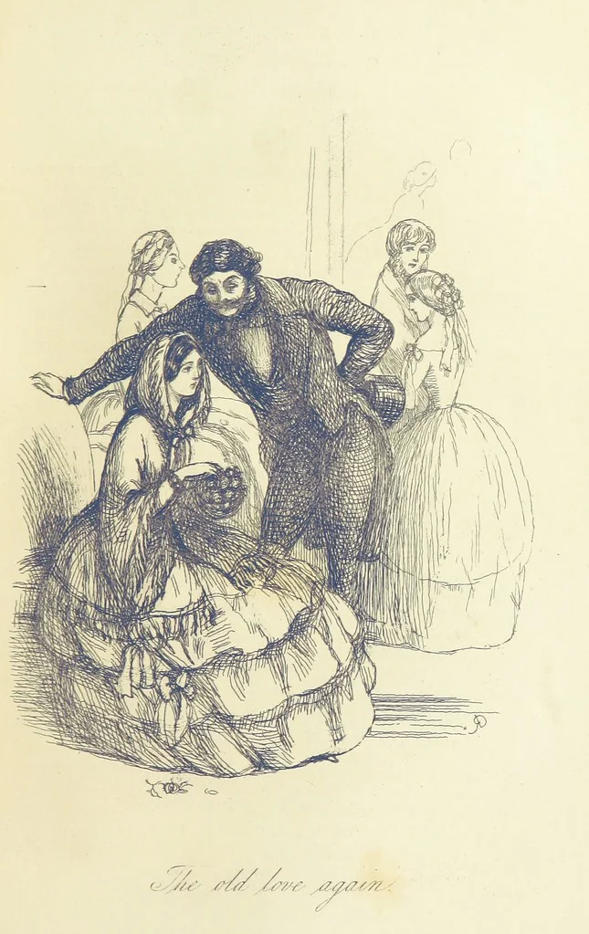 An illustration from The Works of William Makepeace Thackeray. [Library Edition, 1869, leaf 231