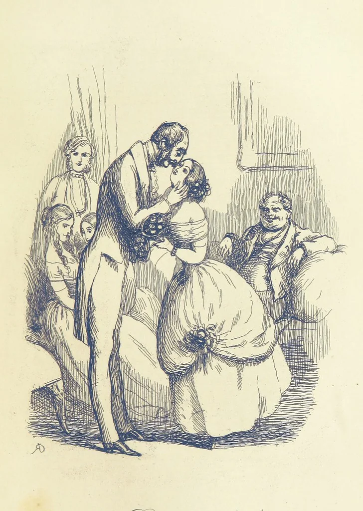 An illustration from The Works of William Makepeace Thackeray. [Library Edition, 1869, leaf 249