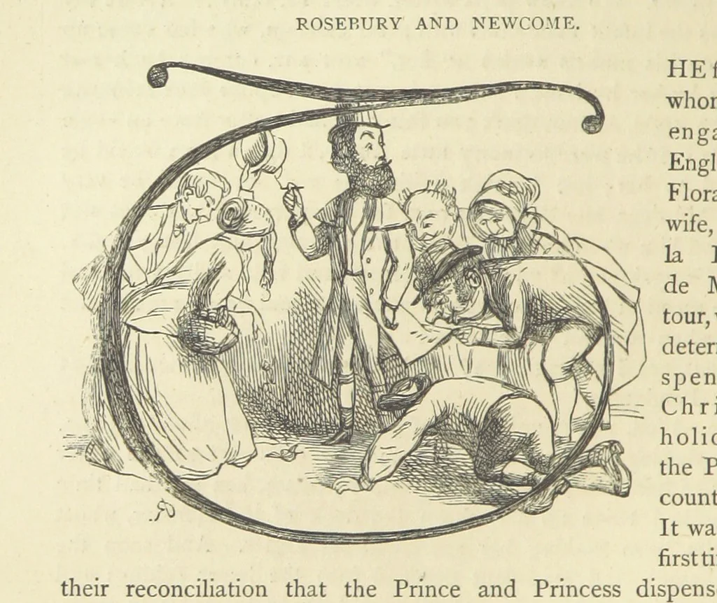 An illustration from The Works of William Makepeace Thackeray. [Library Edition, 1869, leaf 254