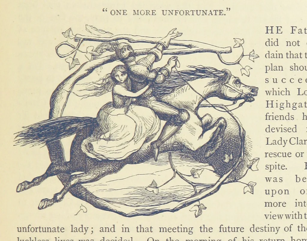 An illustration from The Works of William Makepeace Thackeray. [Library Edition, 1869, leaf 277