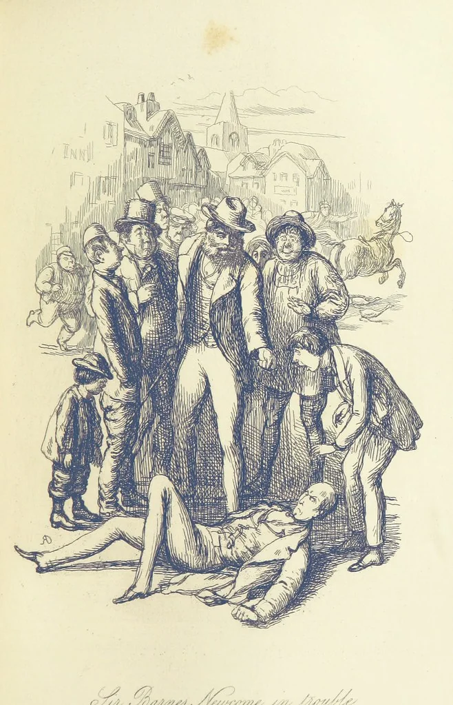 An illustration from The Works of William Makepeace Thackeray. [Library Edition, 1869, leaf 281