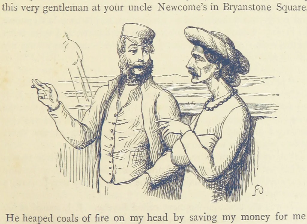 An illustration from The Works of William Makepeace Thackeray. [Library Edition, 1869, leaf 29