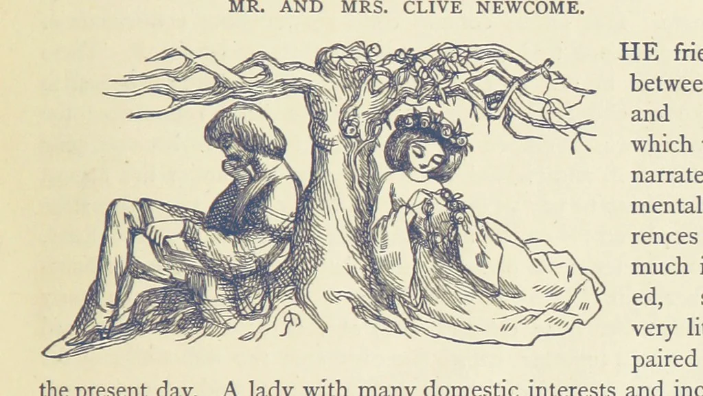 An illustration from The Works of William Makepeace Thackeray. [Library Edition, 1869, leaf 321