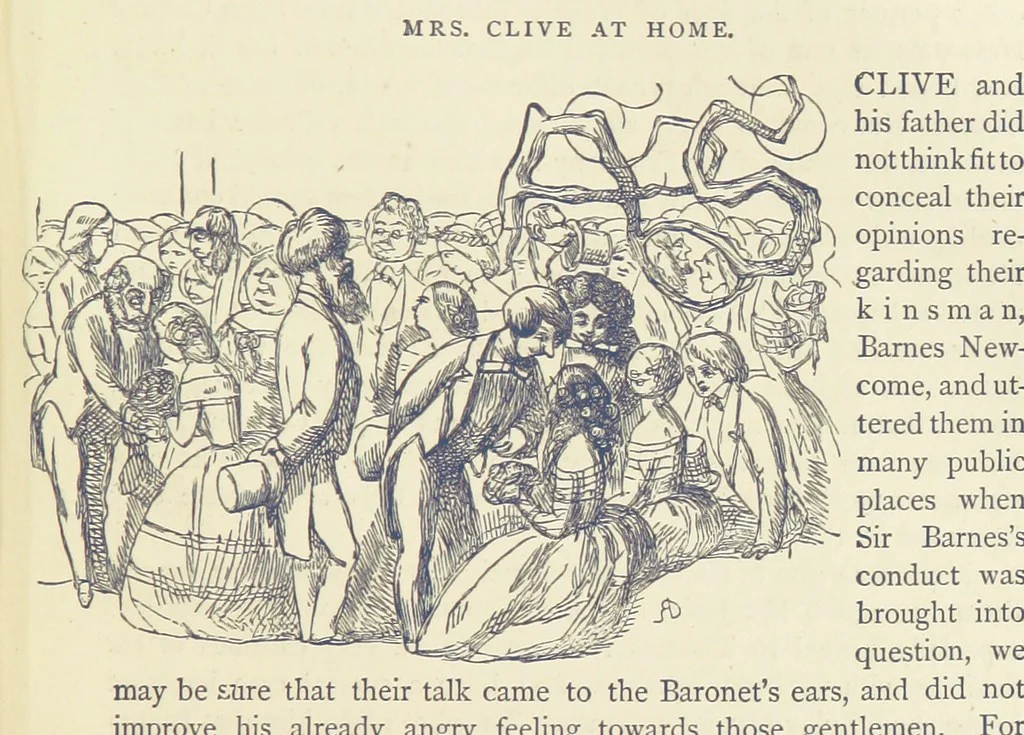 An illustration from The Works of William Makepeace Thackeray. [Library Edition, 1869, leaf 331