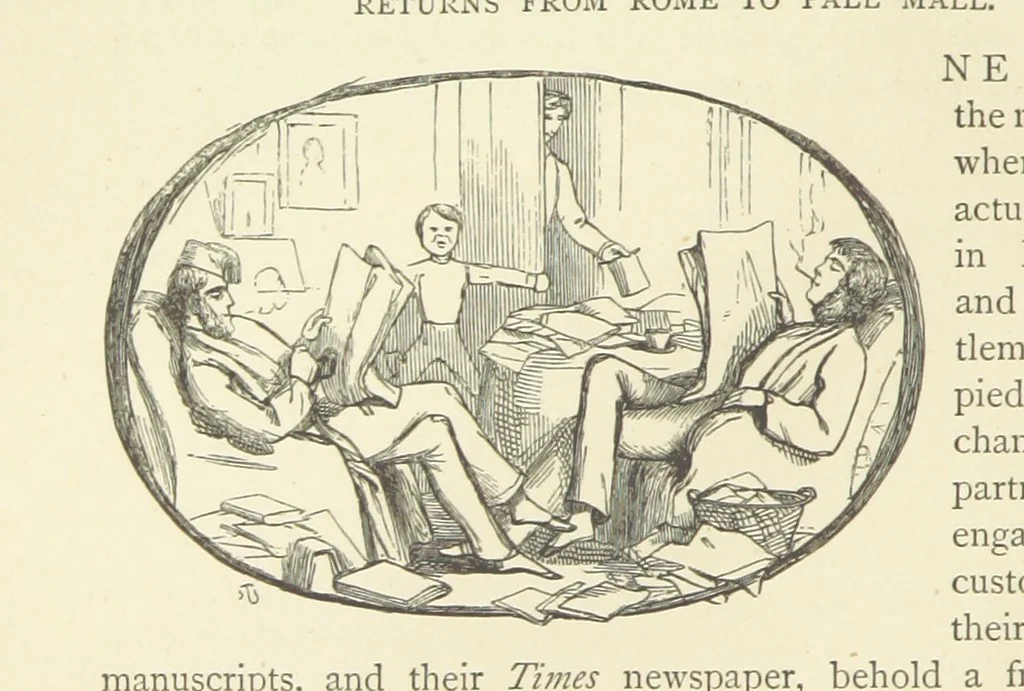 An illustration from The Works of William Makepeace Thackeray. [Library Edition, 1869, leaf 34