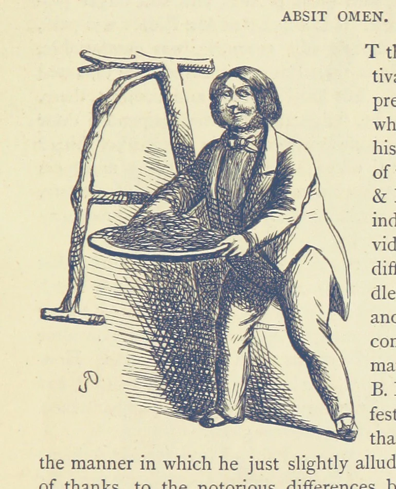 An illustration from The Works of William Makepeace Thackeray. [Library Edition, 1869, leaf 341