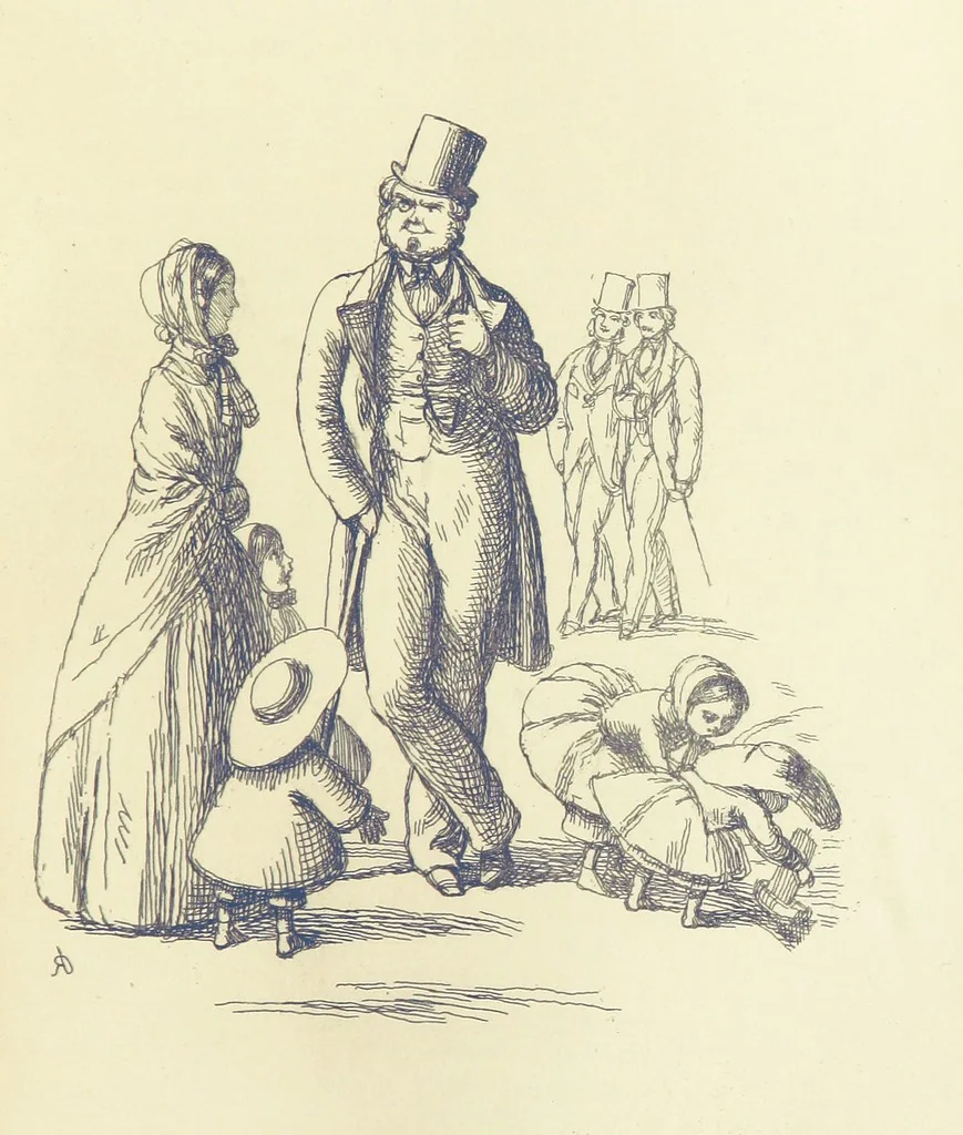 An illustration from The Works of William Makepeace Thackeray. [Library Edition, 1869, leaf 343
