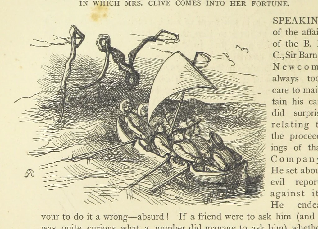 An illustration from The Works of William Makepeace Thackeray. [Library Edition, 1869, leaf 350