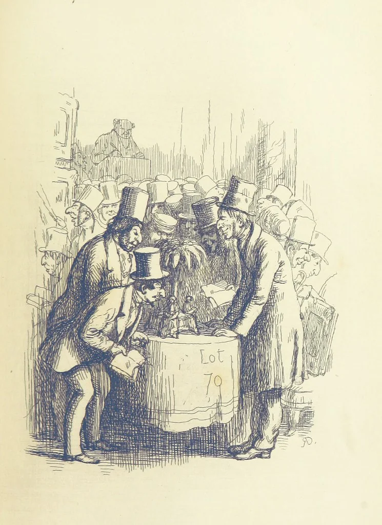 An illustration from The Works of William Makepeace Thackeray. [Library Edition, 1869, leaf 427