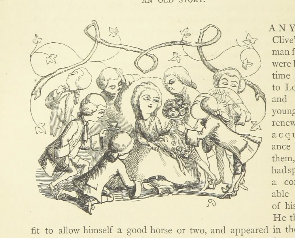 An illustration from The Works of William Makepeace Thackeray. [Library Edition, 1869, leaf 44