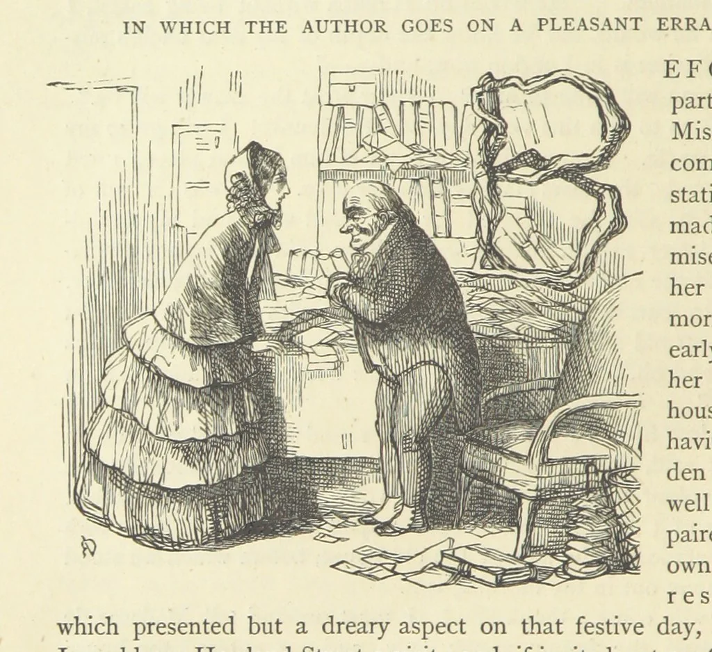 An illustration from The Works of William Makepeace Thackeray. [Library Edition, 1869, leaf 482