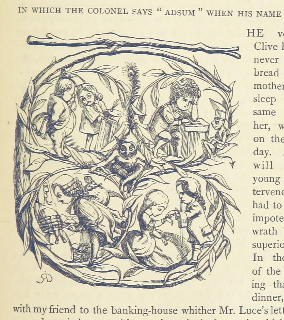An illustration from The Works of William Makepeace Thackeray. [Library Edition, 1869, leaf 505