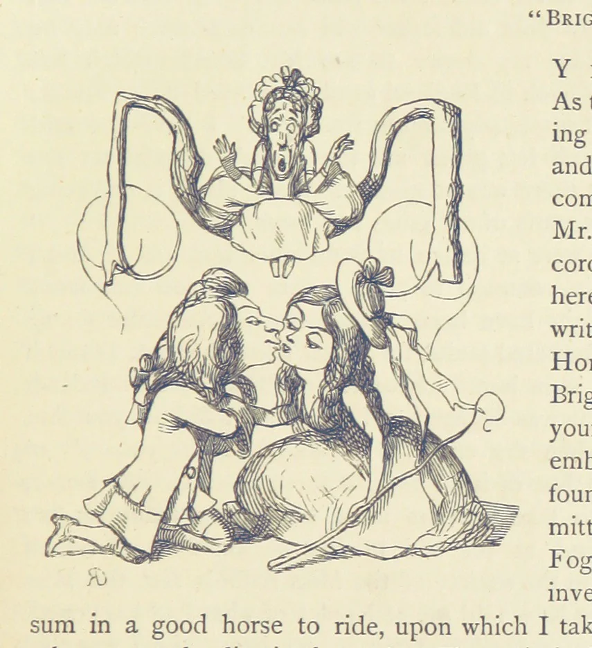 An illustration from The Works of William Makepeace Thackeray. [Library Edition, 1869, leaf 61