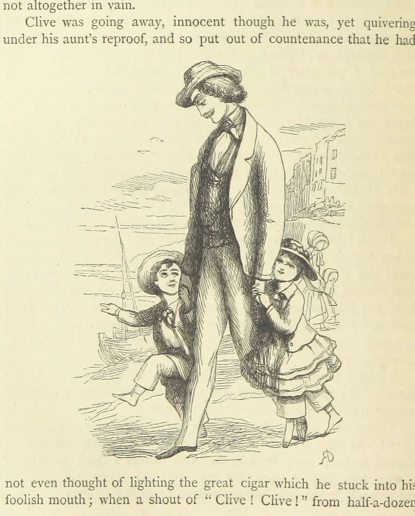 An illustration from The Works of William Makepeace Thackeray. [Library Edition, 1869, leaf 66