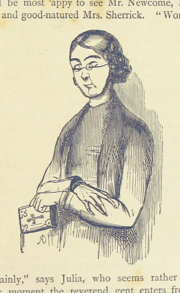 An illustration from The Works of William Makepeace Thackeray. [Library Edition, 1869, leaf 97