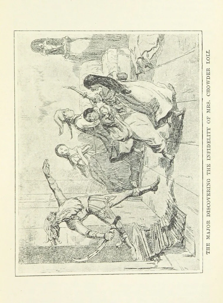 An illustration from The Oxford Thackeray. With illustrations. [Edited with introductions by George Saintsbury, leaf 413