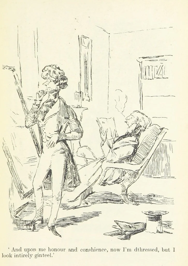 An illustration from The Oxford Thackeray. With illustrations. [Edited with introductions by George Saintsbury, leaf 671