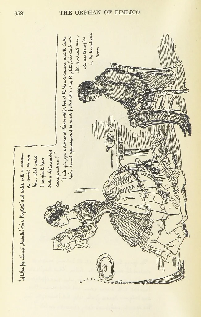 An illustration from The Oxford Thackeray. With illustrations. [Edited with introductions by George Saintsbury, leaf 688