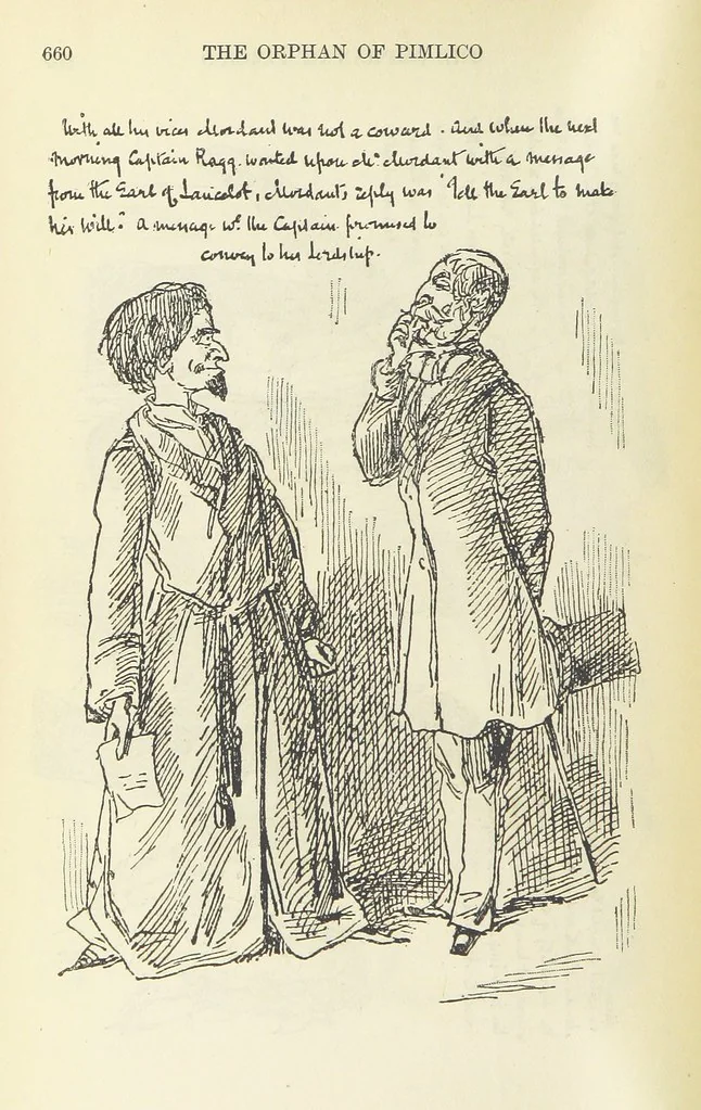 An illustration from The Oxford Thackeray. With illustrations. [Edited with introductions by George Saintsbury, leaf 690