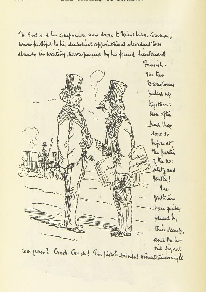 An illustration from The Oxford Thackeray. With illustrations. [Edited with introductions by George Saintsbury, leaf 692