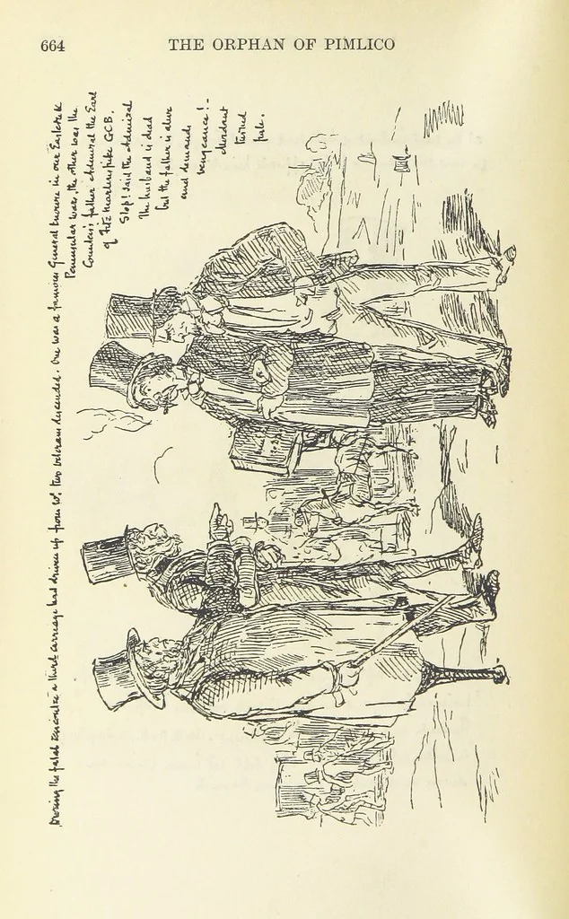 An illustration from The Oxford Thackeray. With illustrations. [Edited with introductions by George Saintsbury, leaf 694