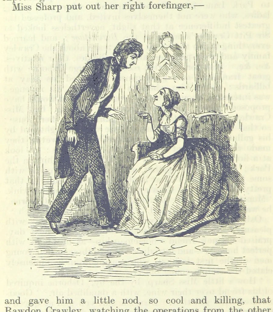 An illustration from The Oxford Thackeray. With illustrations. [Edited with introductions by George Saintsbury, leaf 206