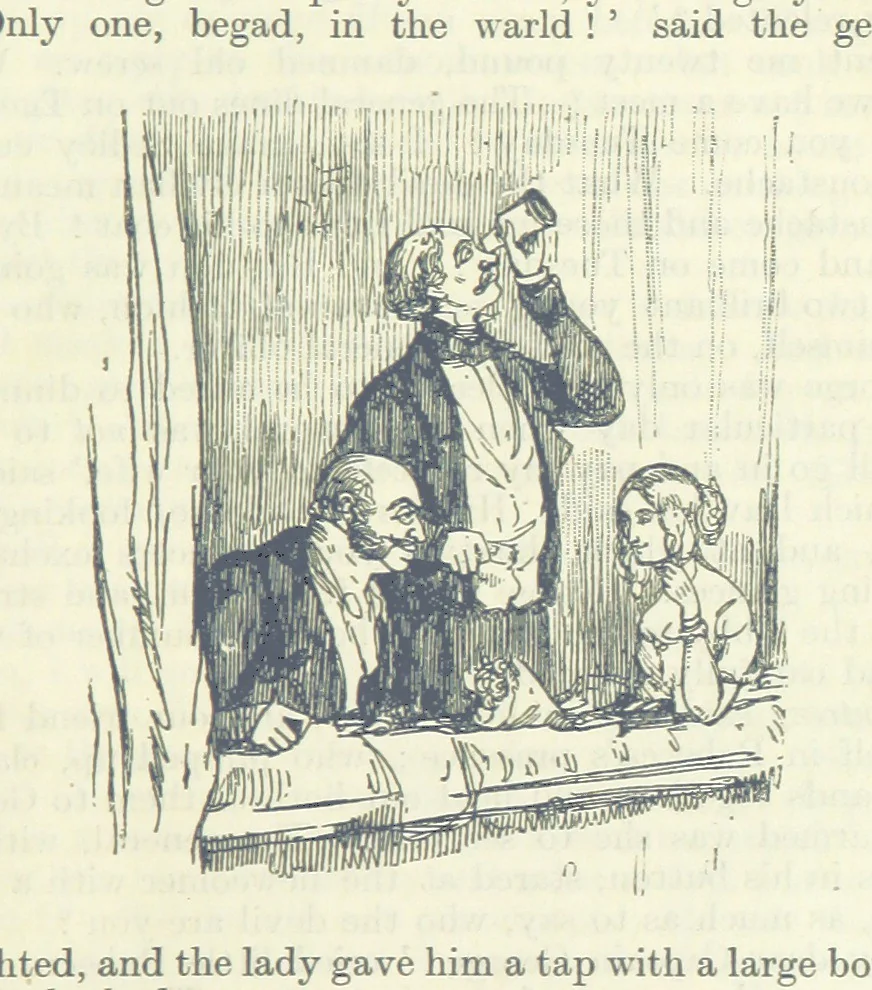 An illustration from The Oxford Thackeray. With illustrations. [Edited with introductions by George Saintsbury, leaf 383