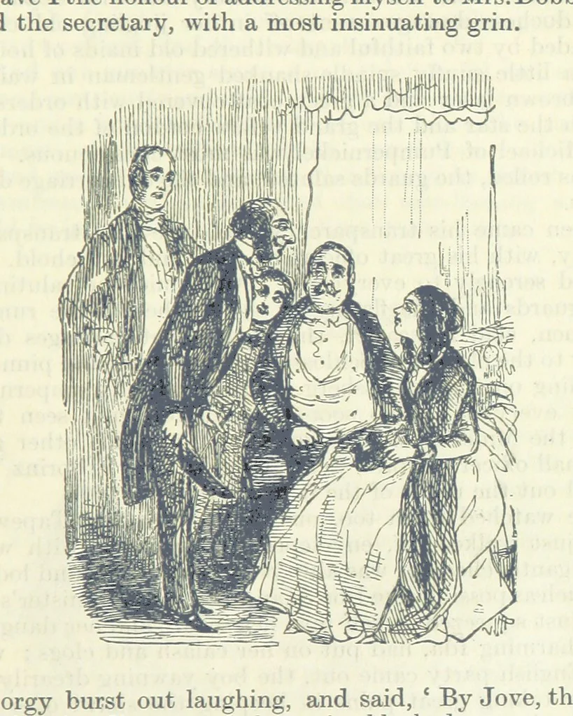 An illustration from The Oxford Thackeray. With illustrations. [Edited with introductions by George Saintsbury, leaf 829